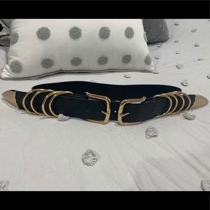 LUXE Double buckle clean western belt